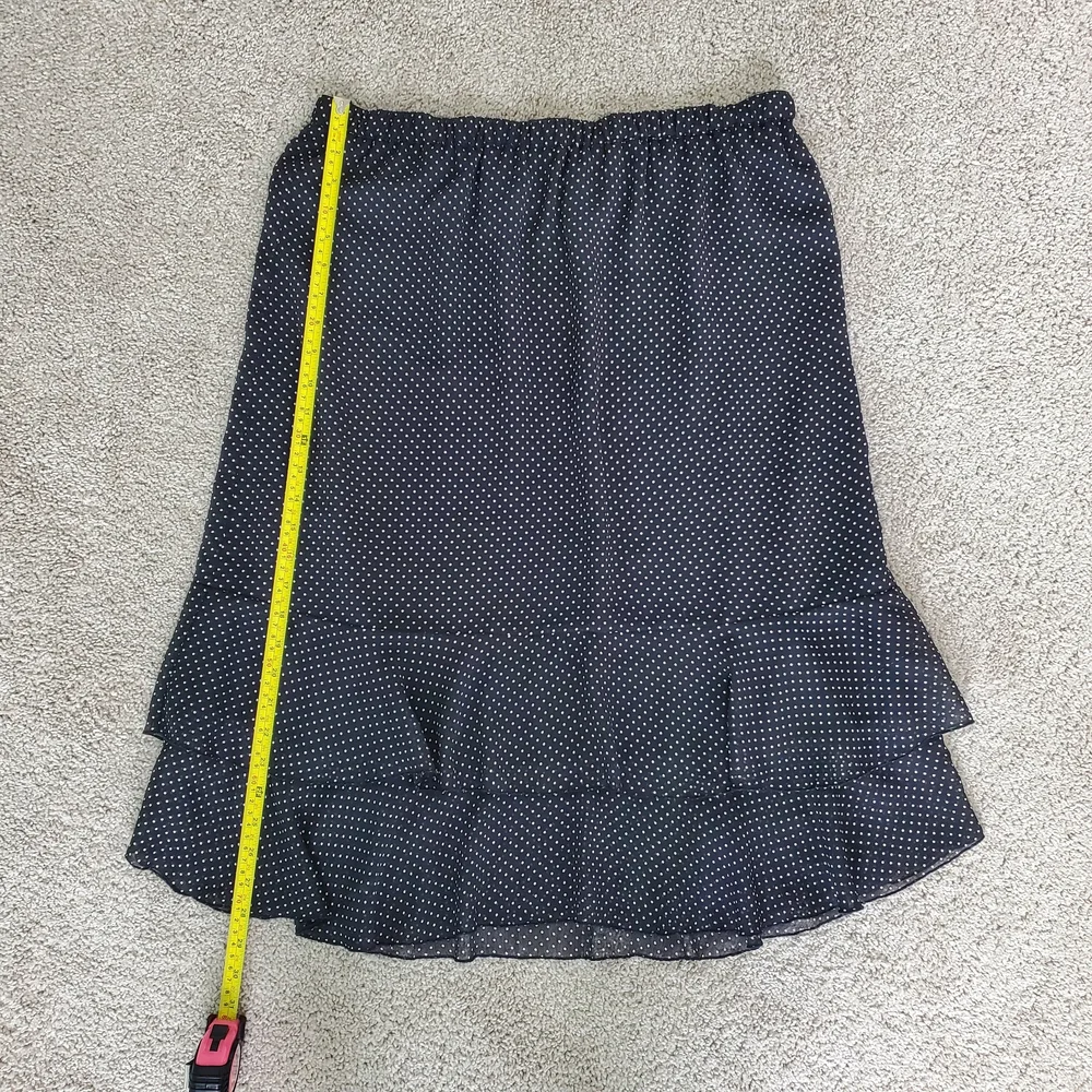Sag Harbor Women's Polka Dot Skirt, Black/White (Size XL Petite) - Picture 7 of 7